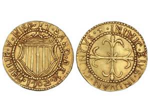 Philip V - Escudo de Oro. 1702. CAGLIARI. ... 