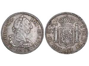 Charles III - 8 Reales. 1773. LIMA. M.J. ... 