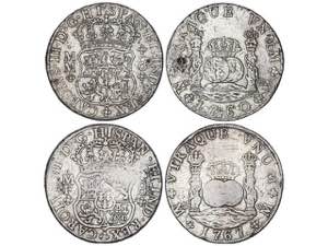 Charles III - Lote 2 monedas 8 Reales. 1760 ... 