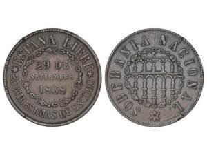 25 Milésimas de Escudo. 1868. SEGOVIA. ... 