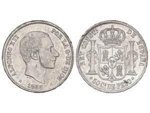 50 Centavos de Peso. 1885. MANILA. EBC/EBC+. 