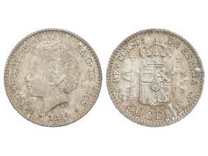 50 Céntimos. 1894 (*9-4). P.G.-V. Ligera ... 