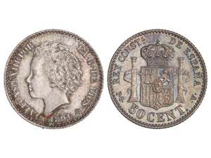 50 Céntimos. 1894 (*9-4). P.G.-V. Bonita ... 