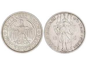 Germany - 3 Reichsmark. 1929-E. REPÚBLICA ... 