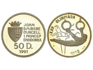 Andorra - 50 Diners. 1991. 13,13 grs. ... 