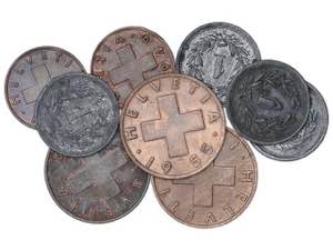 Switzerland - Lote 28 monedas 1 y 2 Rappen. ... 