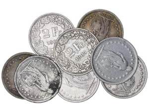 Switzerland - Lote 8 monedas 2 Francos. 1875 ... 
