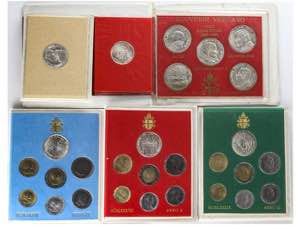 Vatican - Lote 29 monedas 1 a 1.000 liras y ... 
