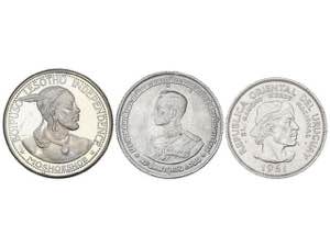 Lote 3 monedas. LESOTHO, TAILANDIA y ... 