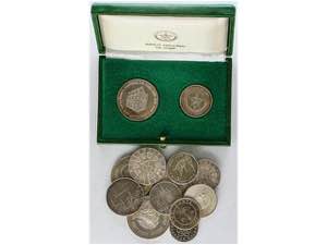 Lote 14 monedas. 1893 a 1980. AUSTRIA, CUBA, ... 