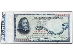 Spanish Banknotes - 25 Pesetas. 17 Mayo ... 