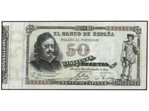 Spanish Banknotes - 50 Pesetas. 25 Noviembre ... 