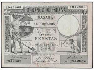 Spanish Banknotes - 100 Pesetas. 1 Julio ... 