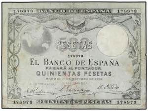 Spanish Banknotes - 500 Pesetas. 19 Octubre ... 