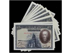 Spanish Banknotes - Lote 40 billetes 25 ... 