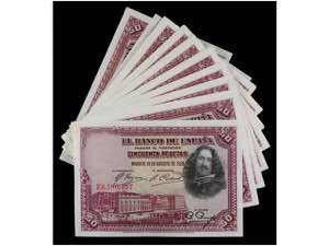 Spanish Banknotes - Lote 50 billetes 50 ... 
