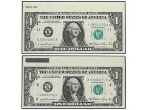 Lote 2 billetes 1 Dólar. 1981. ESTADOS ... 
