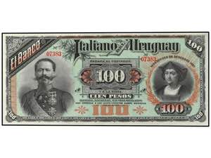 100 Pesos. 1887. URUGUAY. (Margen inferior ... 