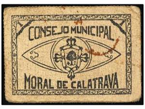 1 Peseta. C.M. de MORAL DE CALATRAVA (Ciudad ... 