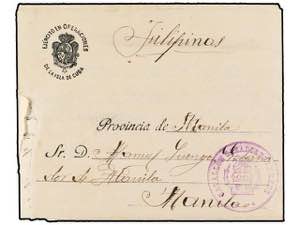 CUBA. 1897. CIEGO DE ÁVILA a MANILA (Islas ... 