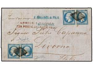 FRANCIA. Yv.14A. 1862. MARSELLA a LIVORNO. ... 