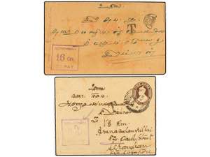 INDIA. 1922-23. TWO covers sent to SEREMBAN ... 