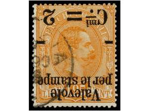 ITALIA. Sa.54a. 1890. 2 cts. s. 1,25 lire ... 