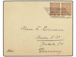 PALESTINA. 1898. Double rate cover to ... 