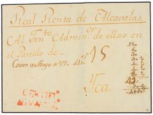 PERU. 1797 (Mayo). Envuelta de carta ... 