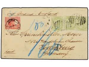 PERU. 1879. LIMA to HAMBURG. Envelope ... 