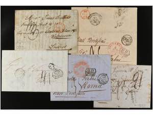 CHILE. 1855-1863. Conjunto de 5 cartas ... 
