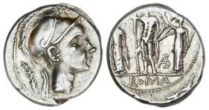 Denario. 112-111 a.C. CORNELIA. Cnaeus ... 