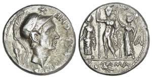 Denario. 112-111 a.C. CORNELIA. Cnaeus ... 