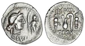 Denario. 84-83 a.C. CORNELIA. l. Corneliius ... 