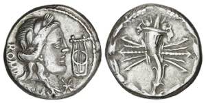 Denario. 82-80 a.C. FABIA. Q. Fabius Maximus ... 