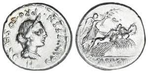 Denario. 82-81 a.C. ANNIA. C. Annius y ... 