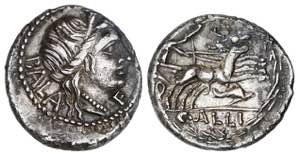 Denario. 92 a.C. AELIA. C. Allius Bala. ... 