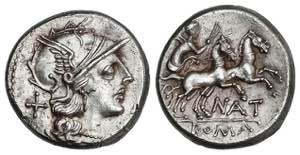 Denario. 155 a.C. PINARIA. Pinarius Natta. ... 