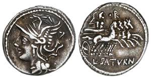 Denario. 104 a.C. APPULEIA. Lucius Appuleius ... 