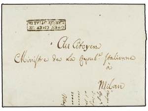 ITALIA. 1802. MILÁN correo interior. Carta ... 