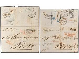 LETONIA. 1858-59. TWO letters sent to ... 