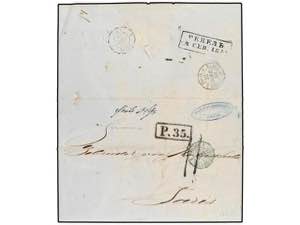 LETONIA. 1859. REVAL to PARIS. Entire letter ... 
