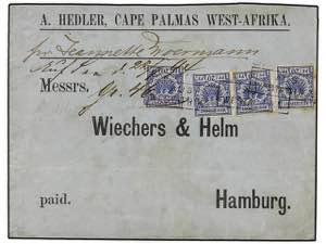 LIBERIA. 1894 (22 Sept). Printed envelope ... 