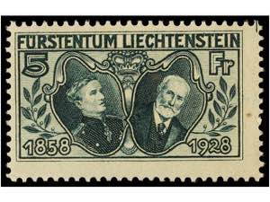 LIECHTENSTEIN. Mi.82/89. 1928. Complete set, ... 