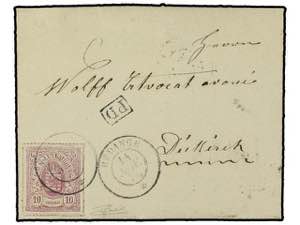 LUXEMBURGO. 1870 (Nov 14). Entire letter to ... 