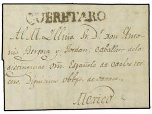 MEXICO. (1810 CA). Carta completa SIN ... 