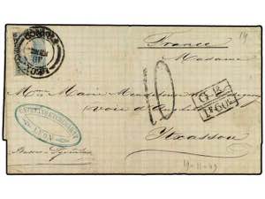 MEXICO. 1870. Letter sheet to FRANCE with ... 