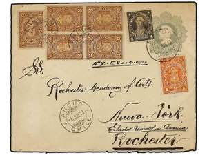CHILE. 1913. ANCUD a NEW YORK. Entero Postal ... 