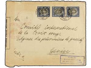 CHILE. 1917. TALCAHUANO a SUIZA. 10 cts. ... 