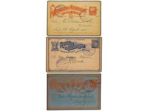 NICARAGUA. 1894-98. Tres Enteros Postales de ... 